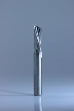 Load image into Gallery viewer, EC006 Carbide 1 Flute Spiral Downcut O Flute Router Bit-Plastics, Alum - Extreme Super Polished