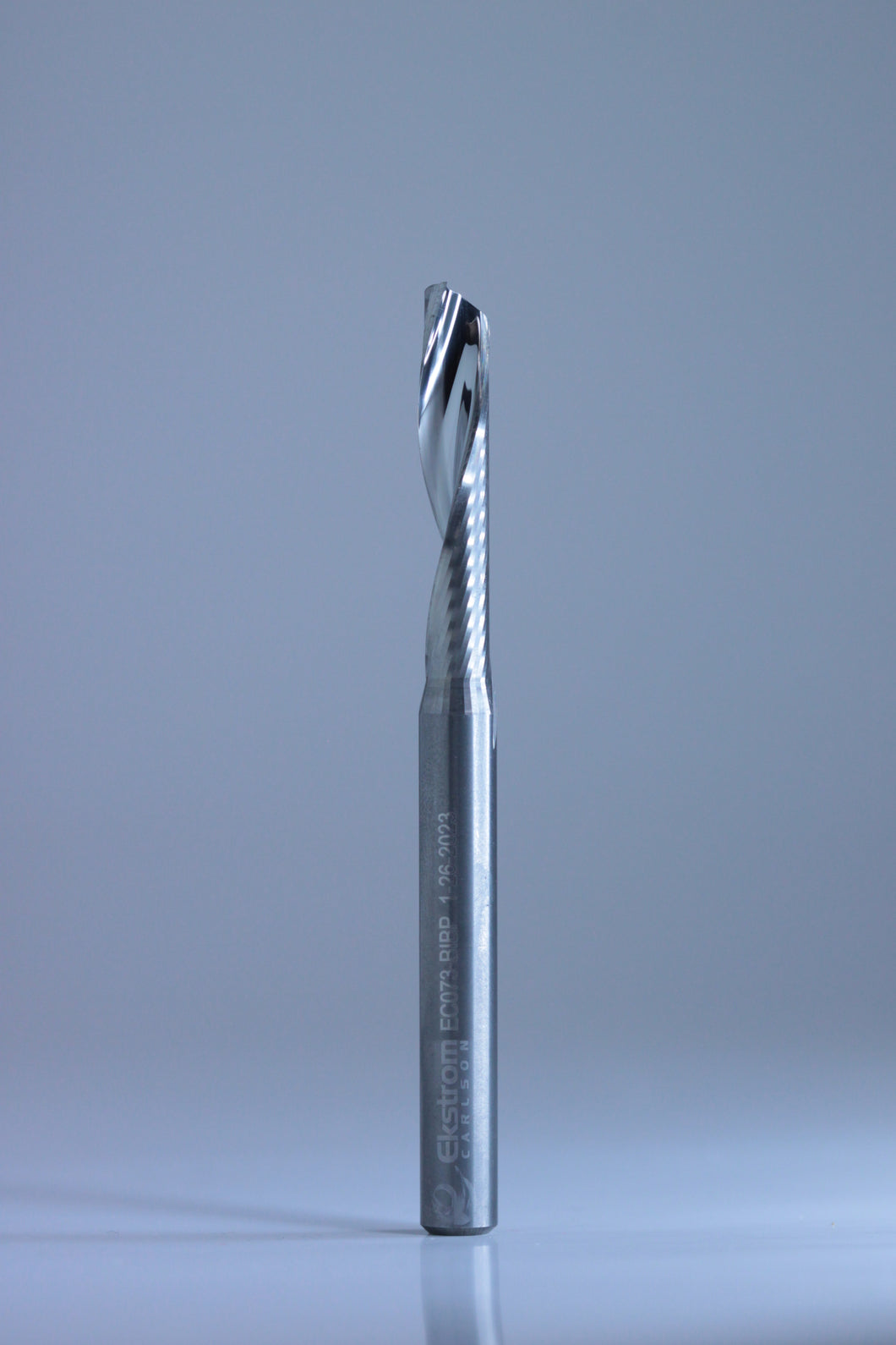 EC073 Carbide 1 Flute Spiral Upcut O Flute Router Bit for Aluminum